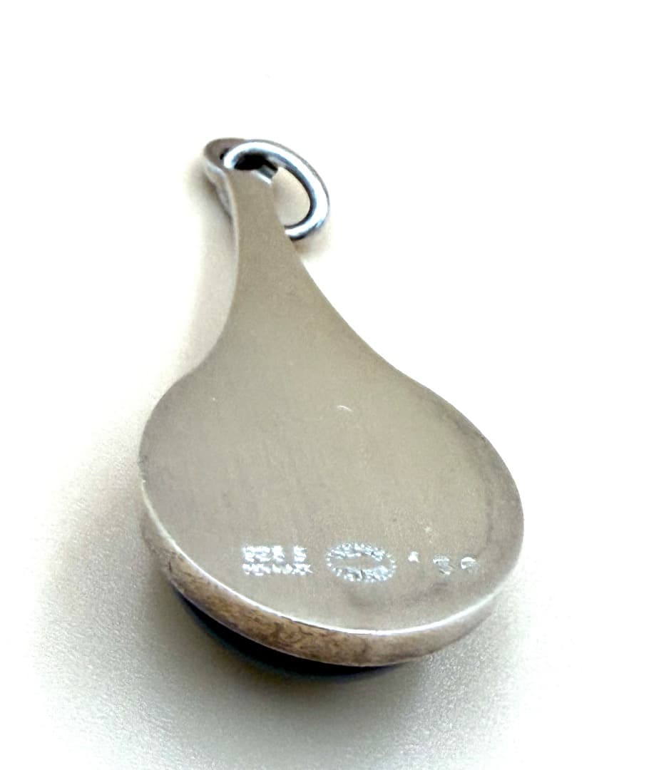 【未使用】  ヘマタイト シルバー ペンダントトップ 北欧