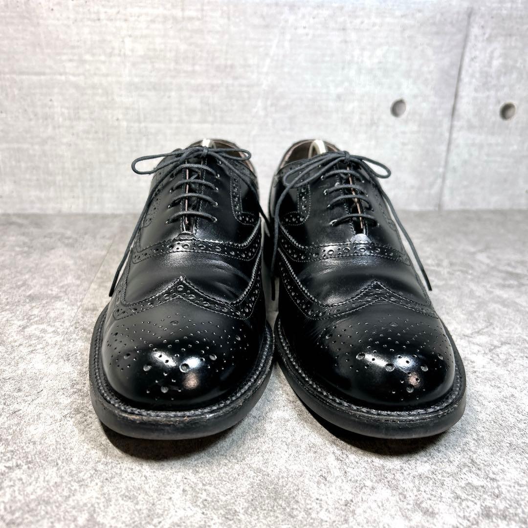 未使用級【REGAL】ビジネスシューズ/V083/メダリオン/ウイングチップ/黒