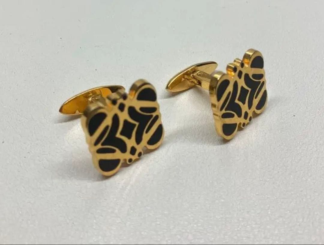 希少 LOEWE　ロエベ　カフス　ゴールド アナグラム　ロゴ