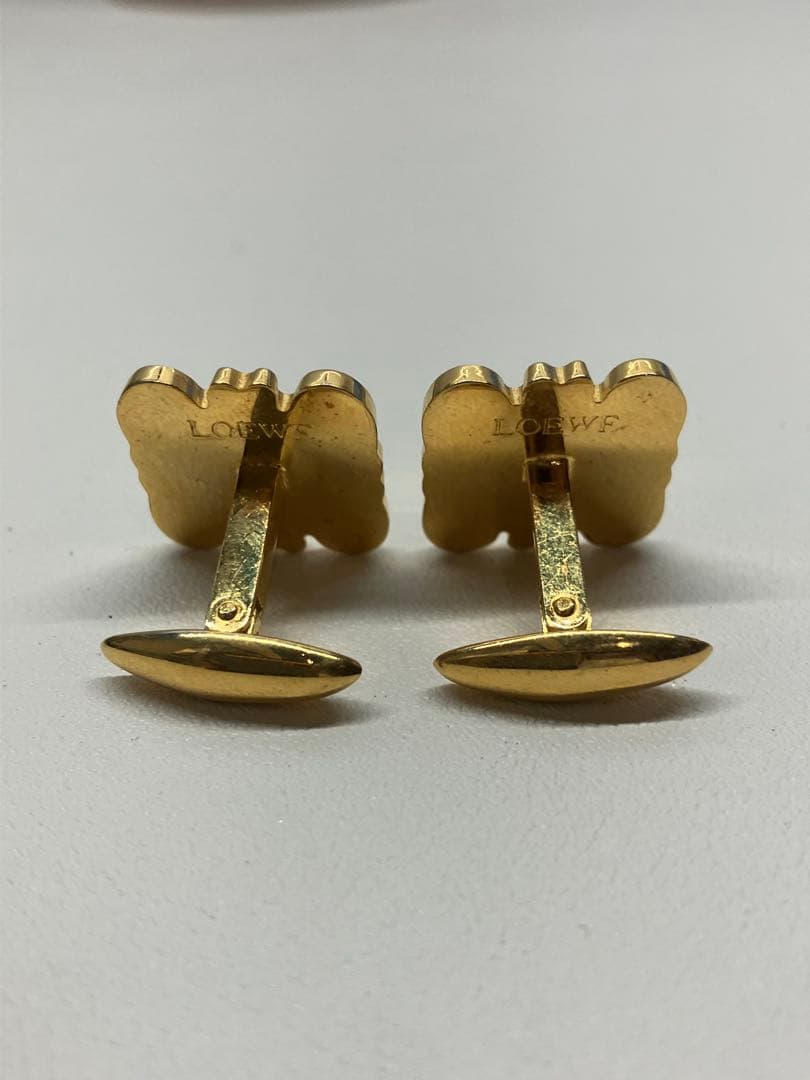 希少 LOEWE　ロエベ　カフス　ゴールド アナグラム　ロゴ