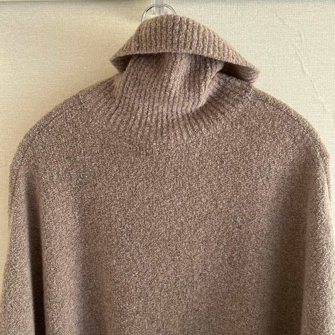 ◆クリーニング済◆カレンソロジー ウールポアンニットワンピース ベージュ F