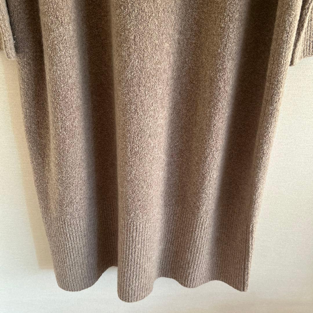 ◆クリーニング済◆カレンソロジー ウールポアンニットワンピース ベージュ F