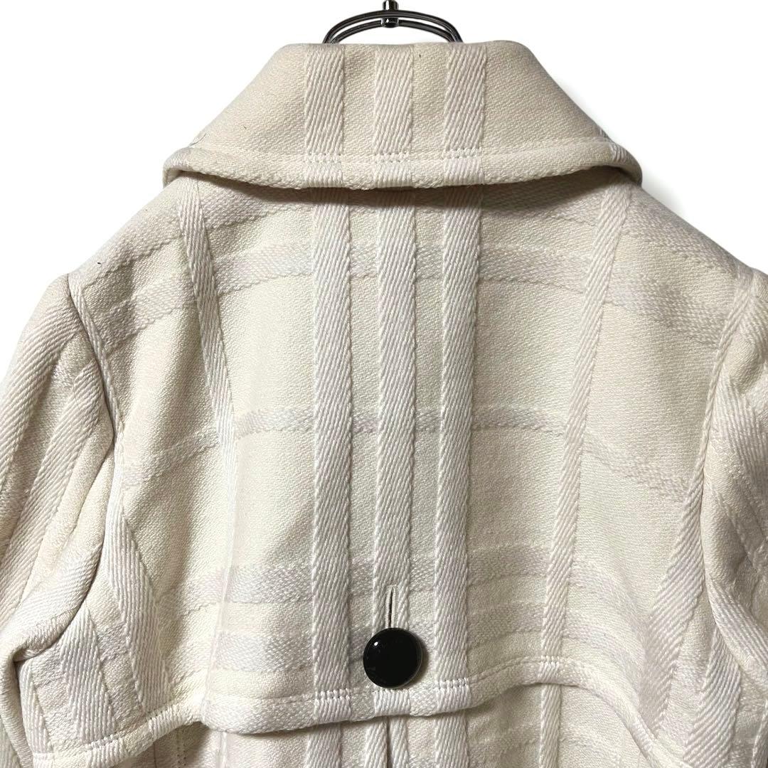 美品❤️シャドーチェック❤️バーバリーブルーレーベル コート Aライン 白 38