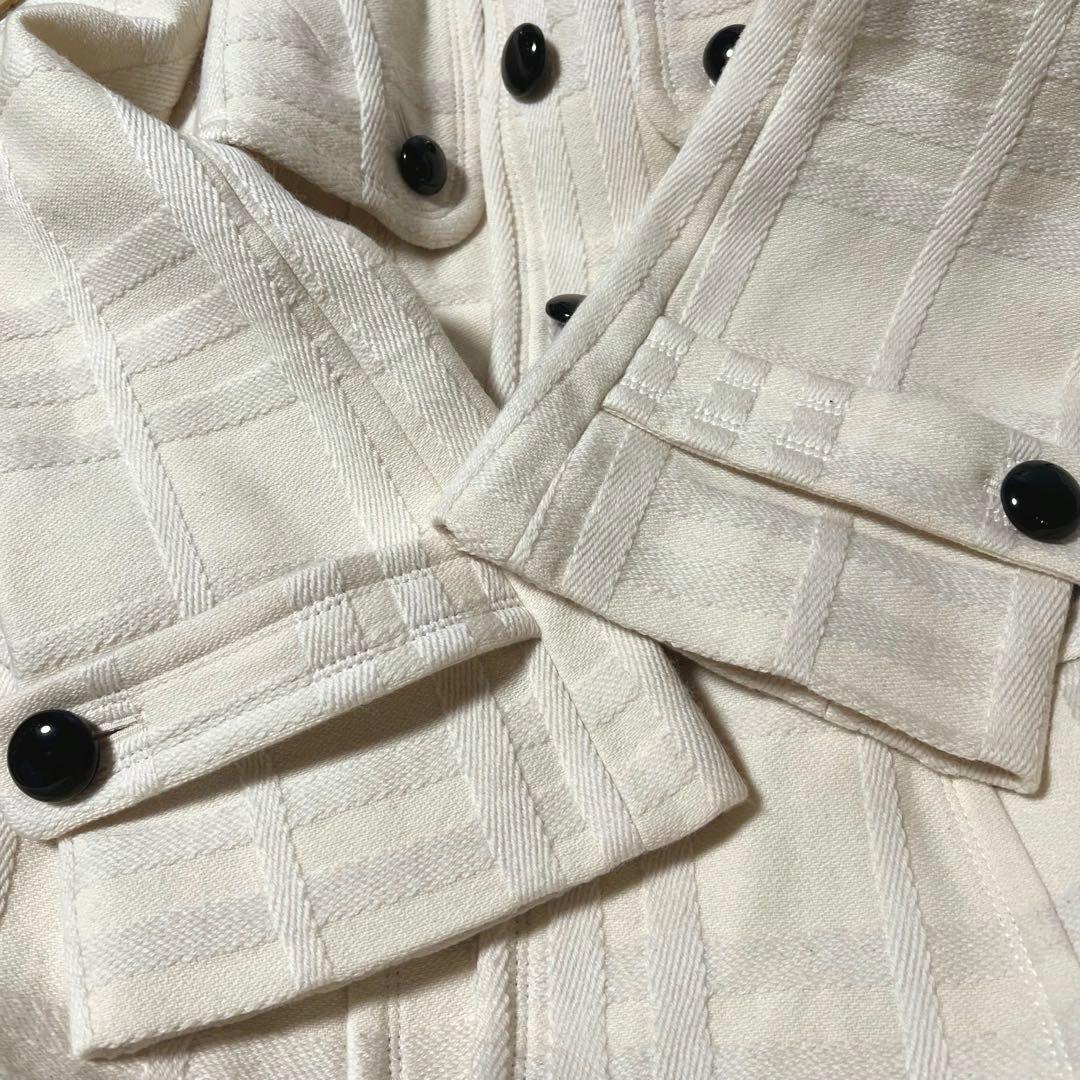 美品❤️シャドーチェック❤️バーバリーブルーレーベル コート Aライン 白 38