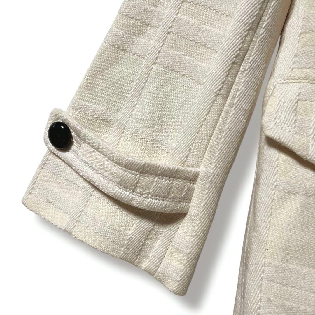 美品❤️シャドーチェック❤️バーバリーブルーレーベル コート Aライン 白 38