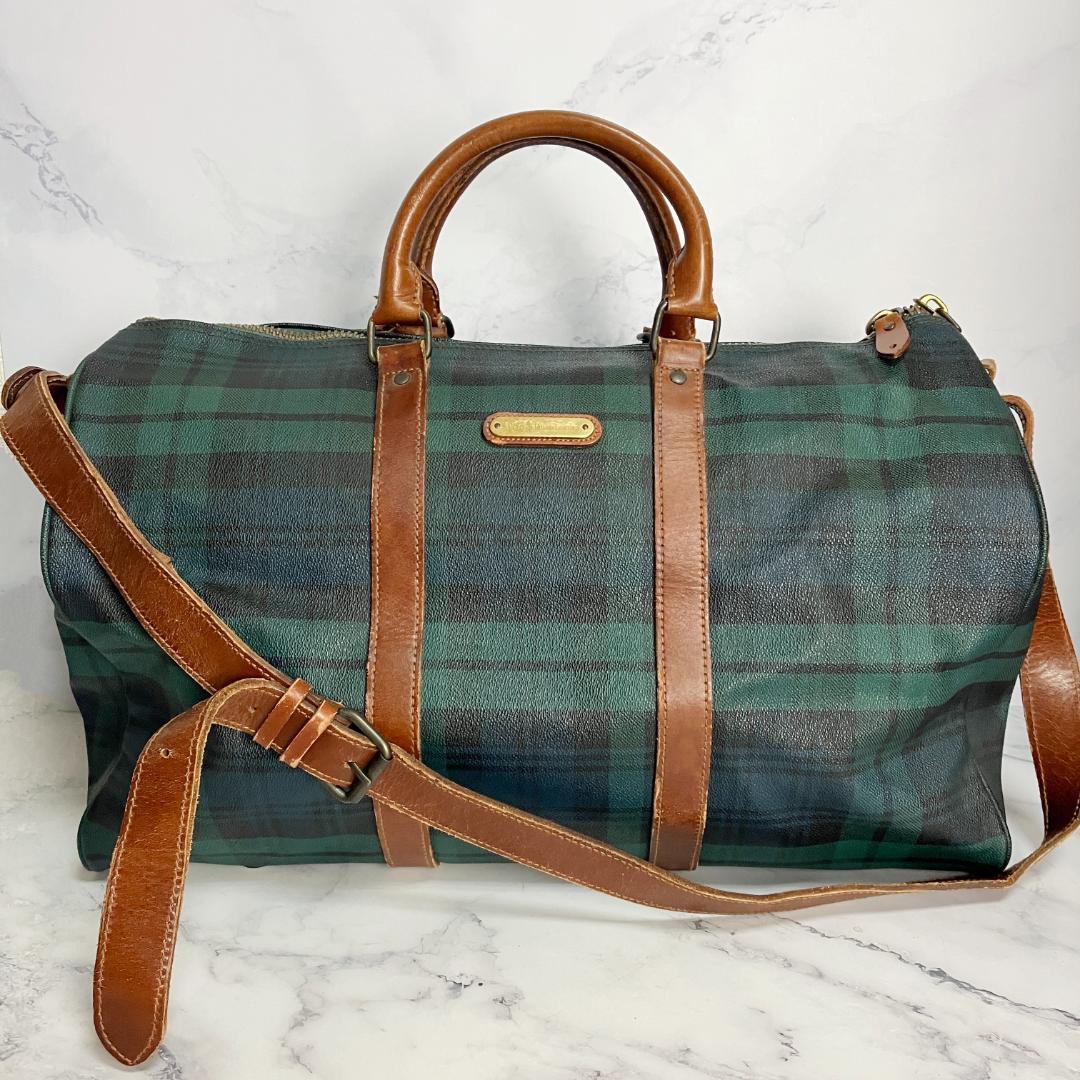 B617【2way】Polo Ralph Lauren★チェック柄ボストンバッグ