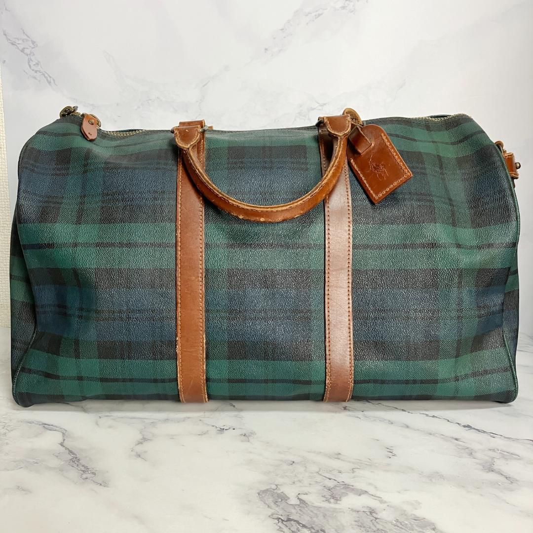 B617【2way】Polo Ralph Lauren★チェック柄ボストンバッグ