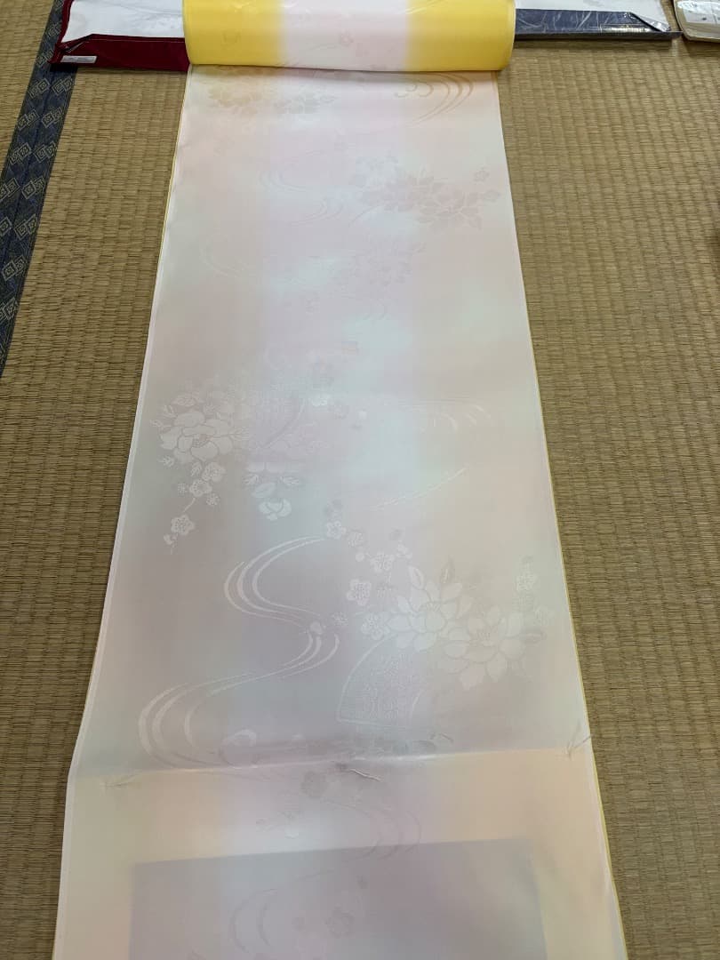 正絹　振袖用長襦袢　反物　未使用品　黄色②