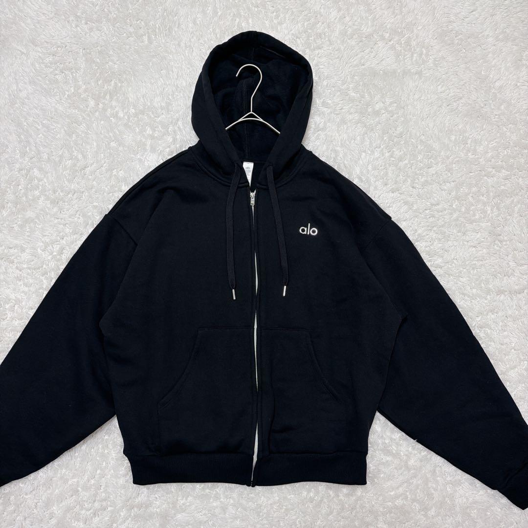 極美品 alo Accolade Full Zip Hoodie Ｓ 黒