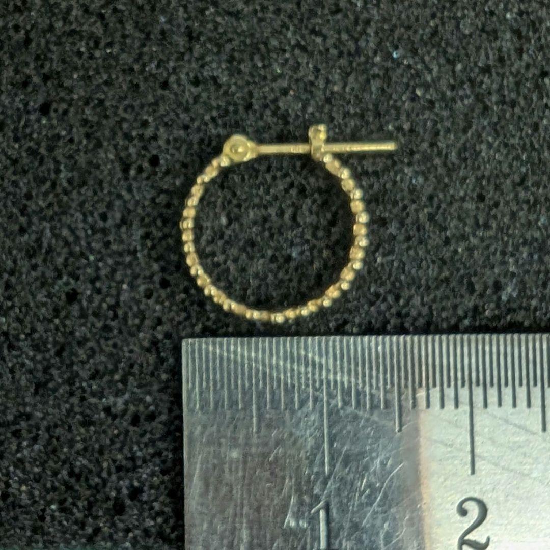廃盤デザイン　agete バブル　フープピアス　K10 K18　片方