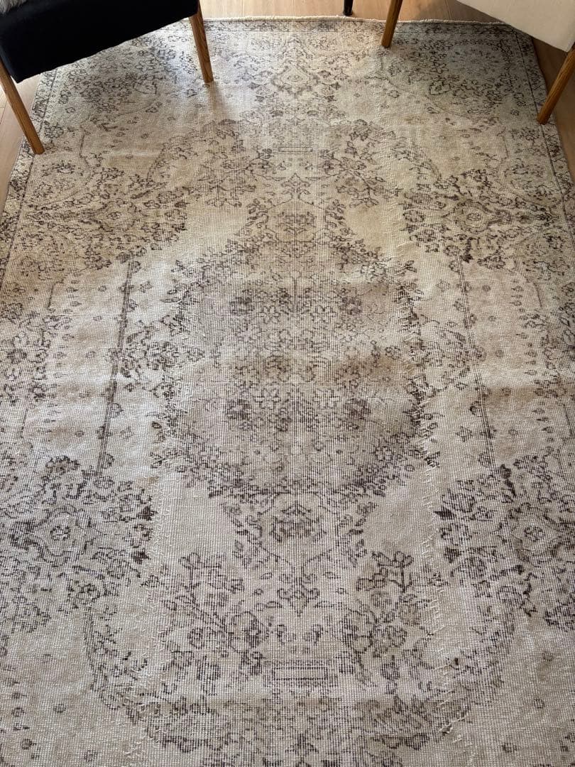 ヴィンテージラグ　トルコ　アナトリア　ウォッシュ　ベージュオーバーダイ