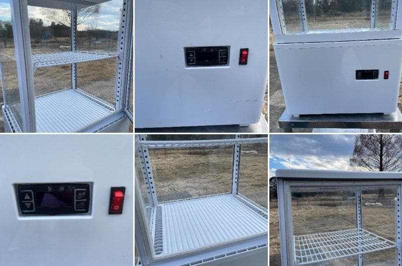 卓上型冷蔵　ショーケース　ホワイト HJR-FG60SWT 　XZ 3556