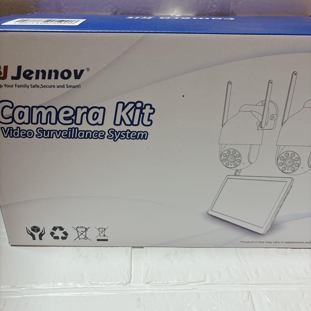 防犯カメラ　モニター付き　500万画素対応　360°全方位監視　夜間監視