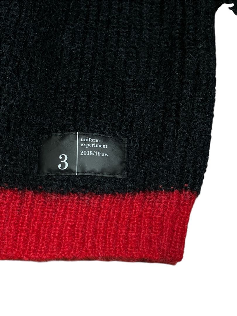 ユニフォームエクスペリメント　モヘア　ニットセーター　ブラック　メンズ　Ｌ相当