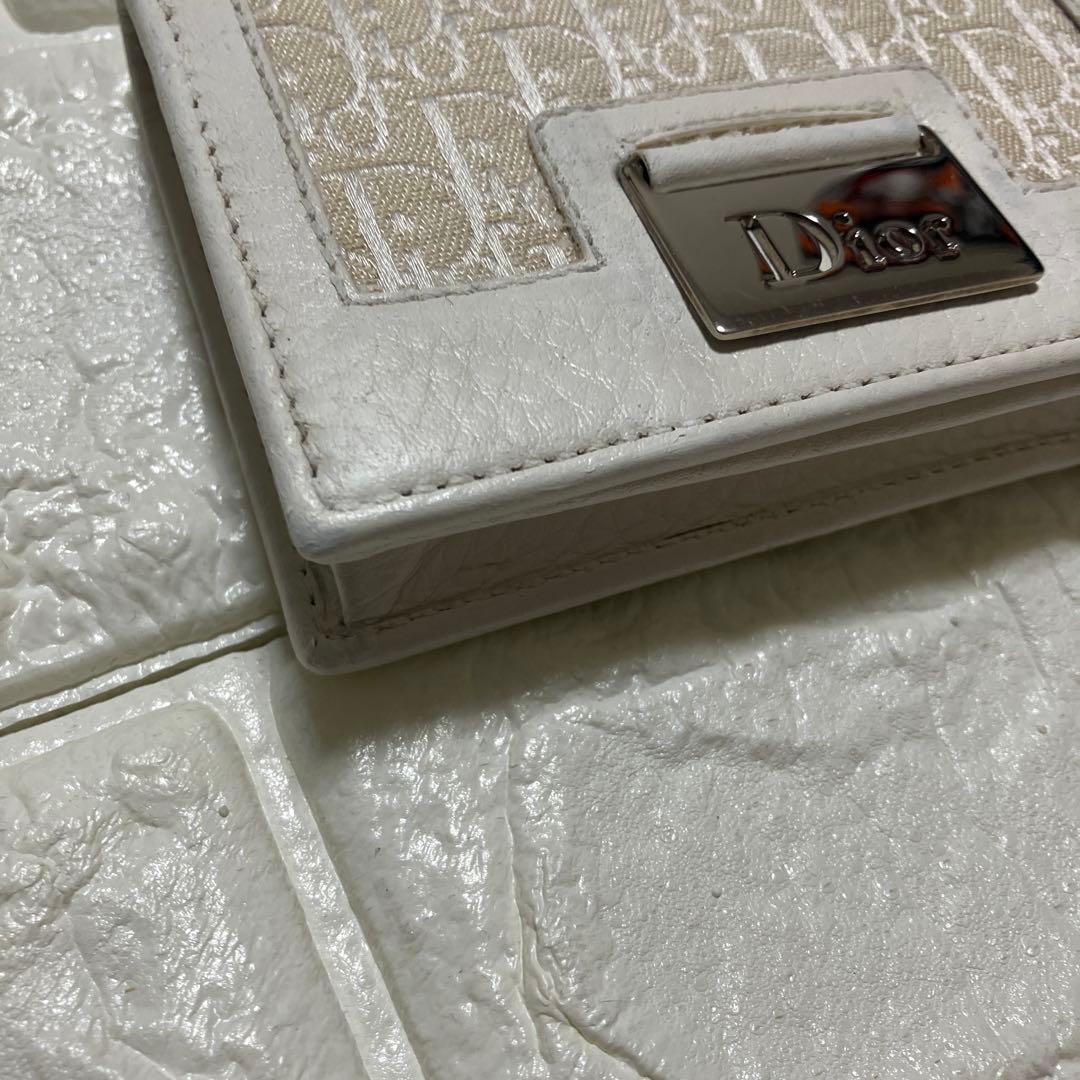DIOR 名刺入れ　カードケース　ホワイト　プレートロゴ