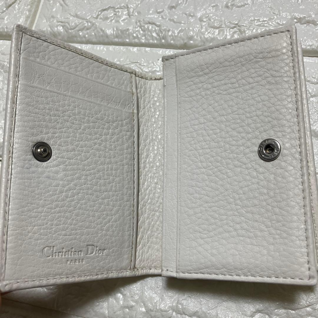 DIOR 名刺入れ　カードケース　ホワイト　プレートロゴ