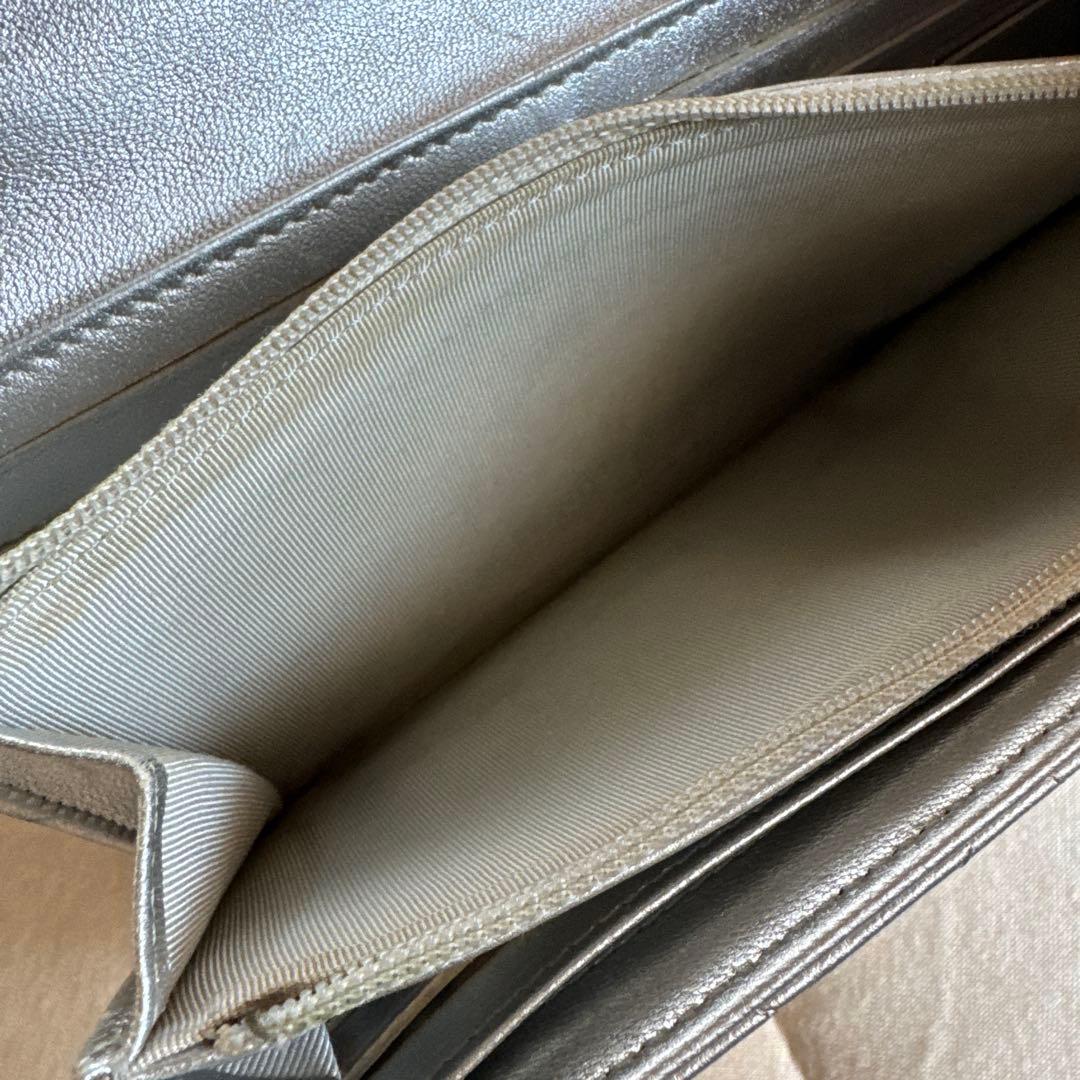 正規品！CHANEL 長財布　シルバー