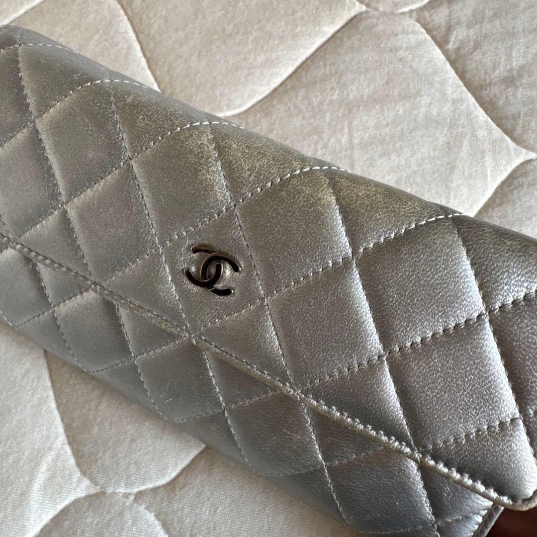 正規品！CHANEL 長財布　シルバー