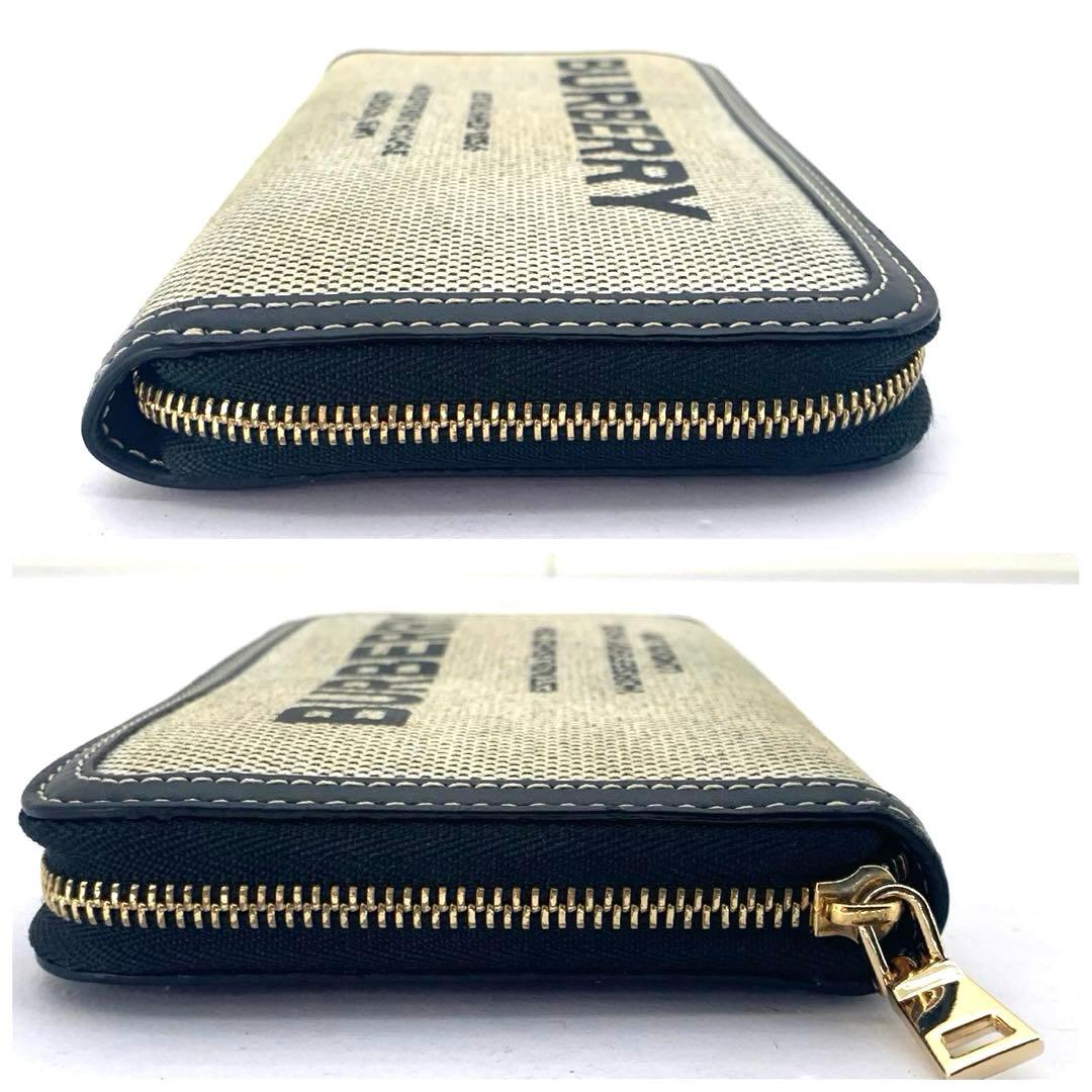 BURBERRY バーバリー ホースフェリープリント ラウンドジップ長財布