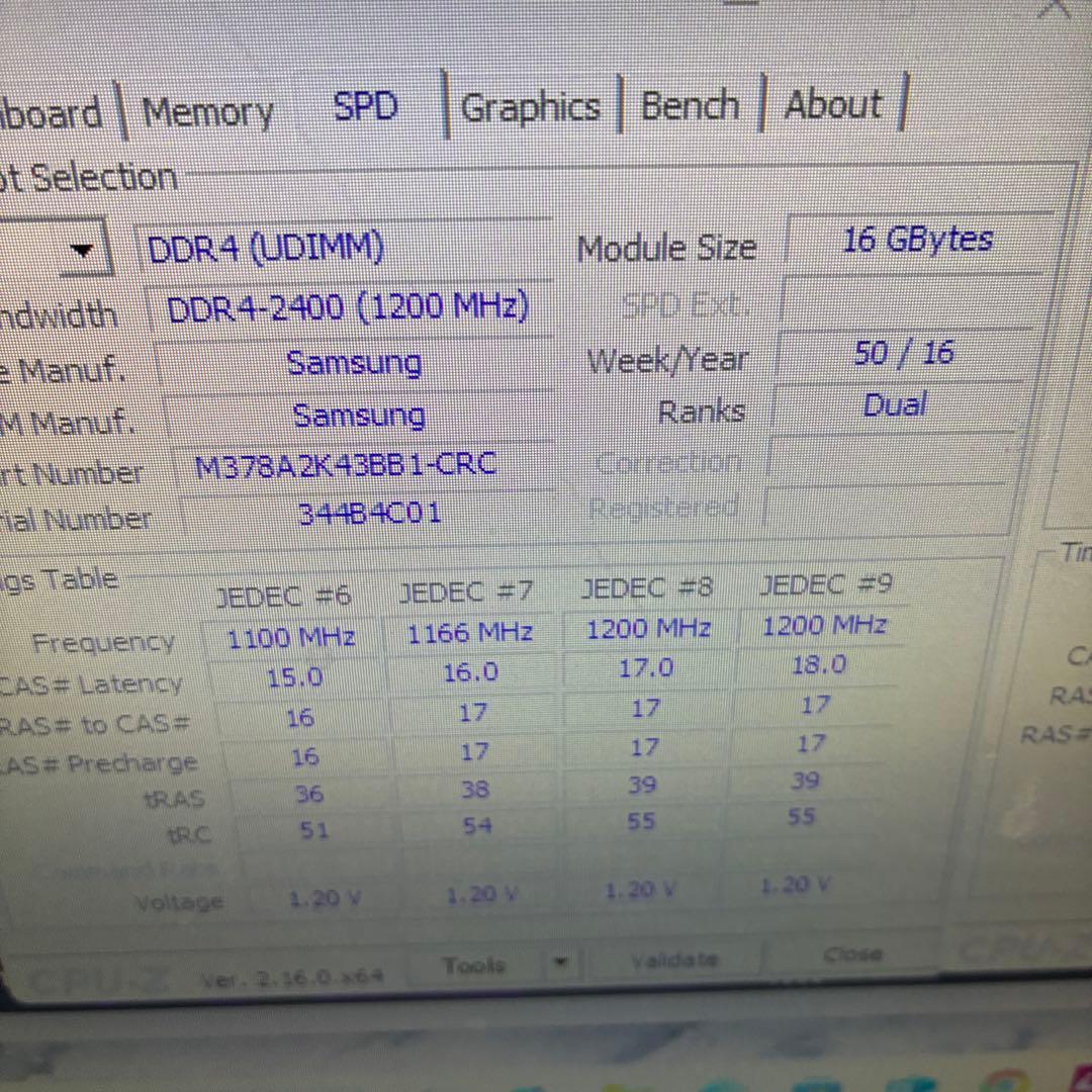 【複数テスト済】Samsung 16GB×2 32GB DDR4-2400T