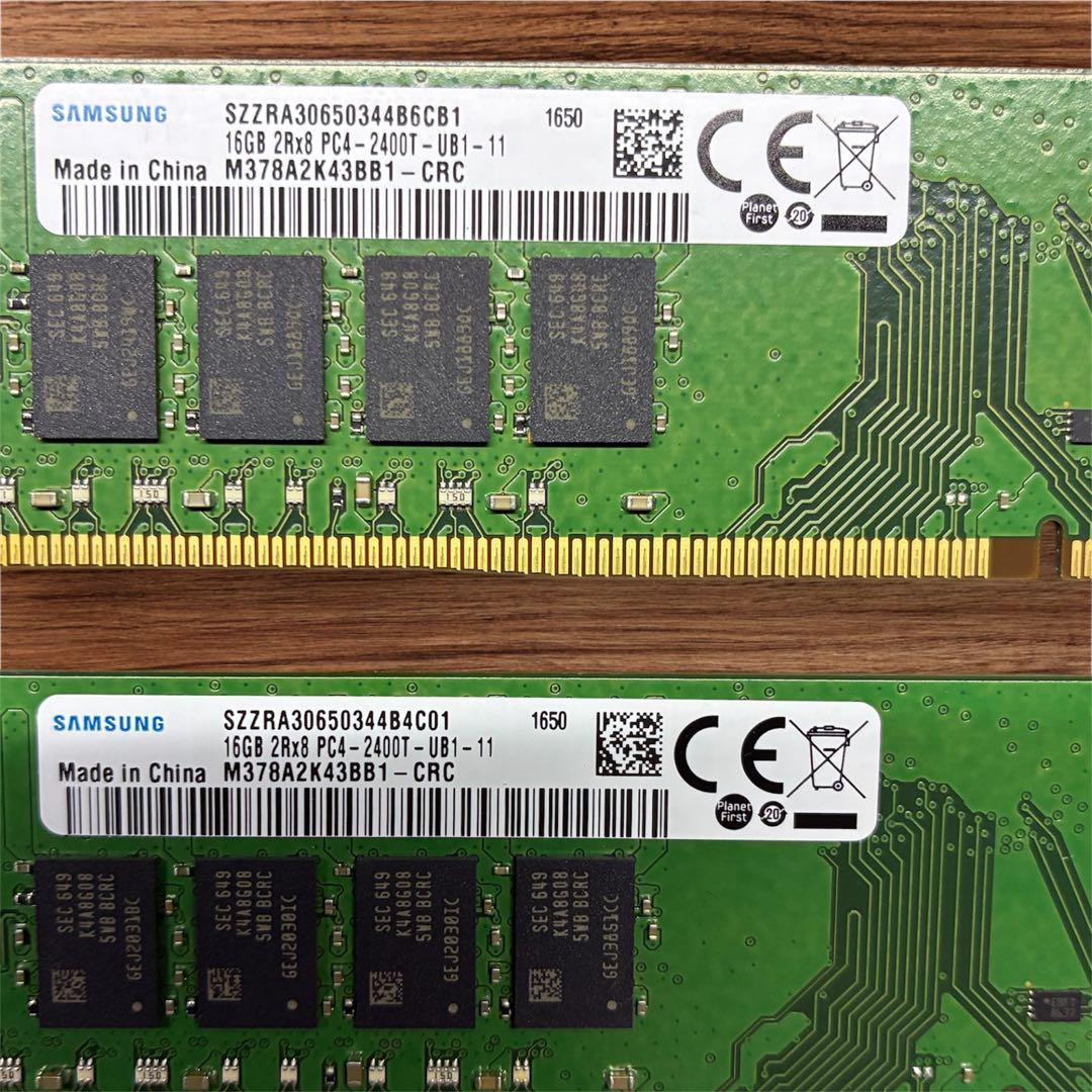 【複数テスト済】Samsung 16GB×2 32GB DDR4-2400T
