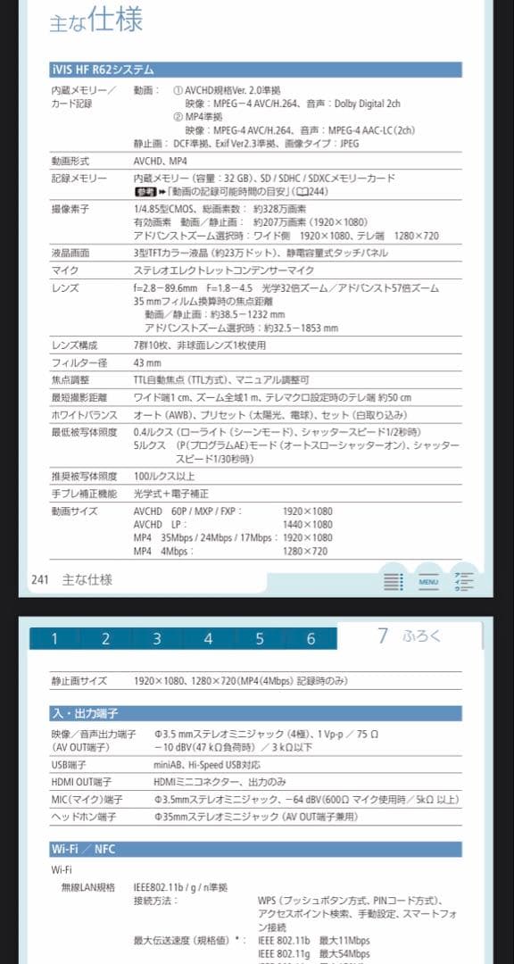 Canon HDビデオカメラ iVIS HF R62 ブラウン