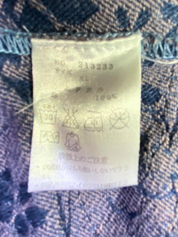 絡繰魂 KARAKURI TAMASHII 花柄刺繍オーバーオール ネイビー