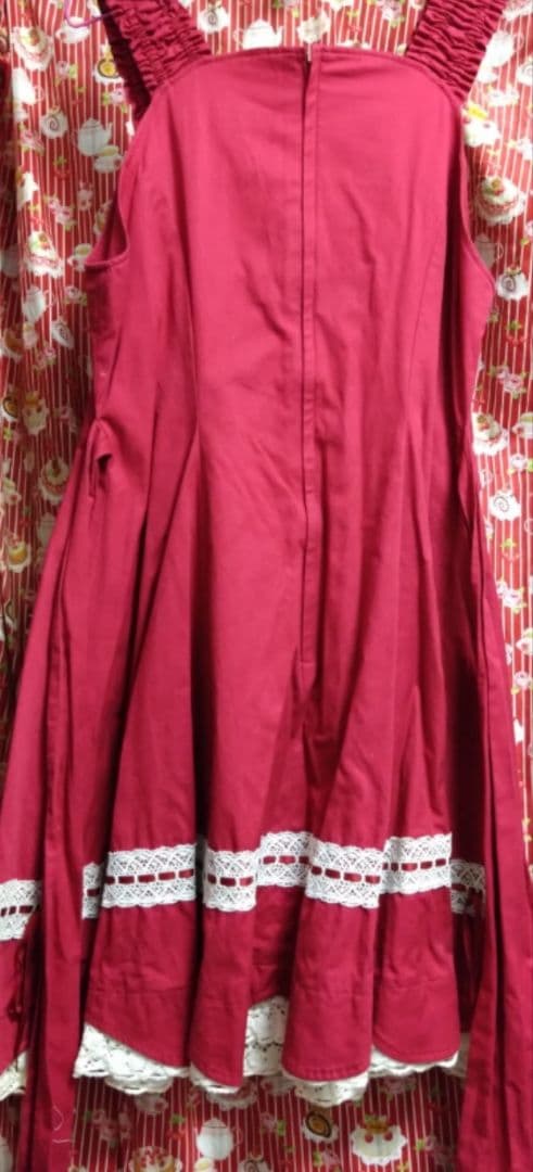 u*o様 裾スカラップ ジャンパースカート【傷みあり.説明文必読】