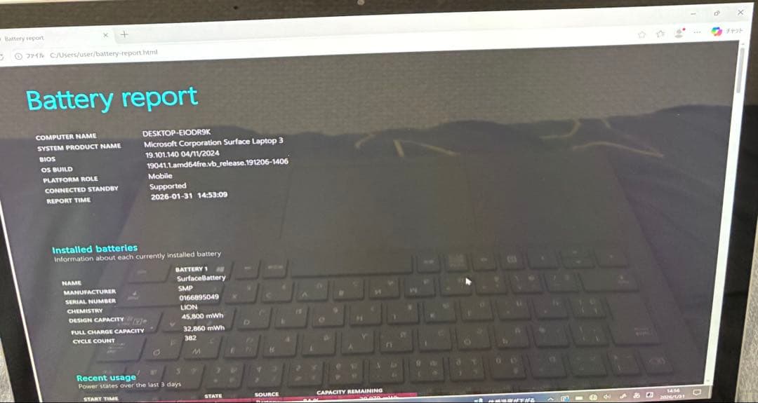 Windowsノート本体 Surface Laptop3 1867/i5-1035G7/256GB/8GB