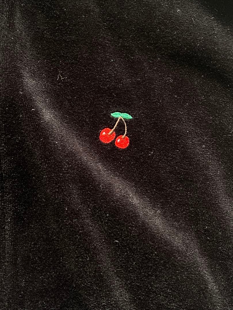 DOUBLE STANDARD CLOTHING ベロアワンピース　チェリー刺繍