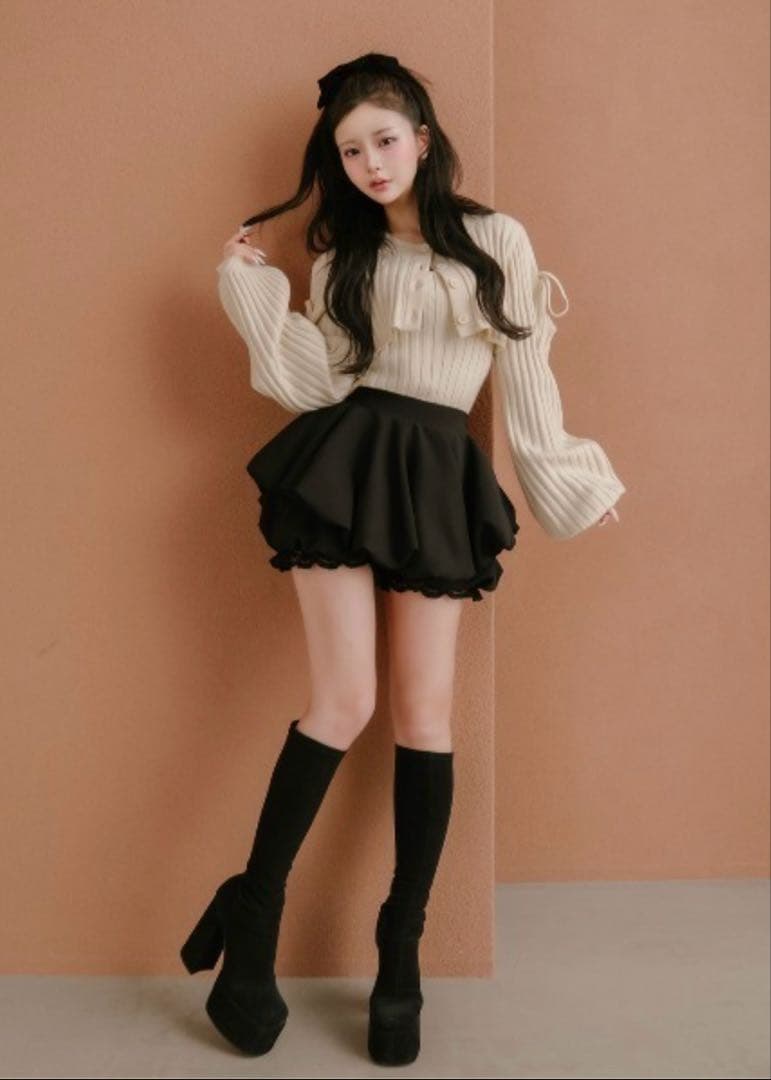 ♥️ダーリッチ ショルダーオープンアンサンブルニットトップス IVO♥️