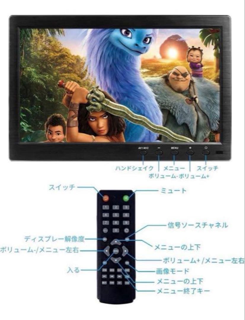 新品！10.1インチモニター液晶小型モニター1280X800 IPS 全視野！