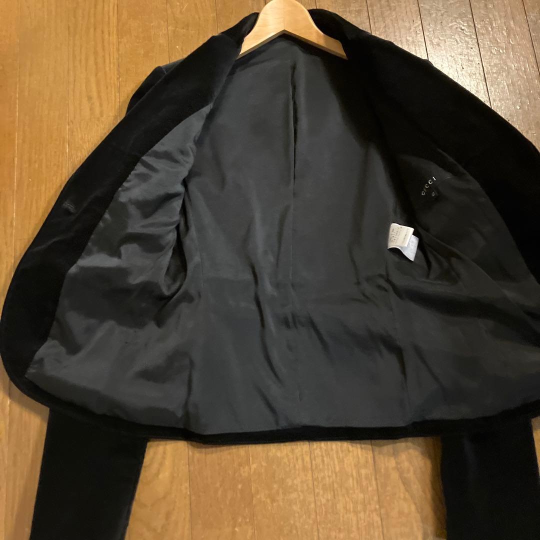GUCCI ブラック ベロア　テーラードジャケット　トムフォード期