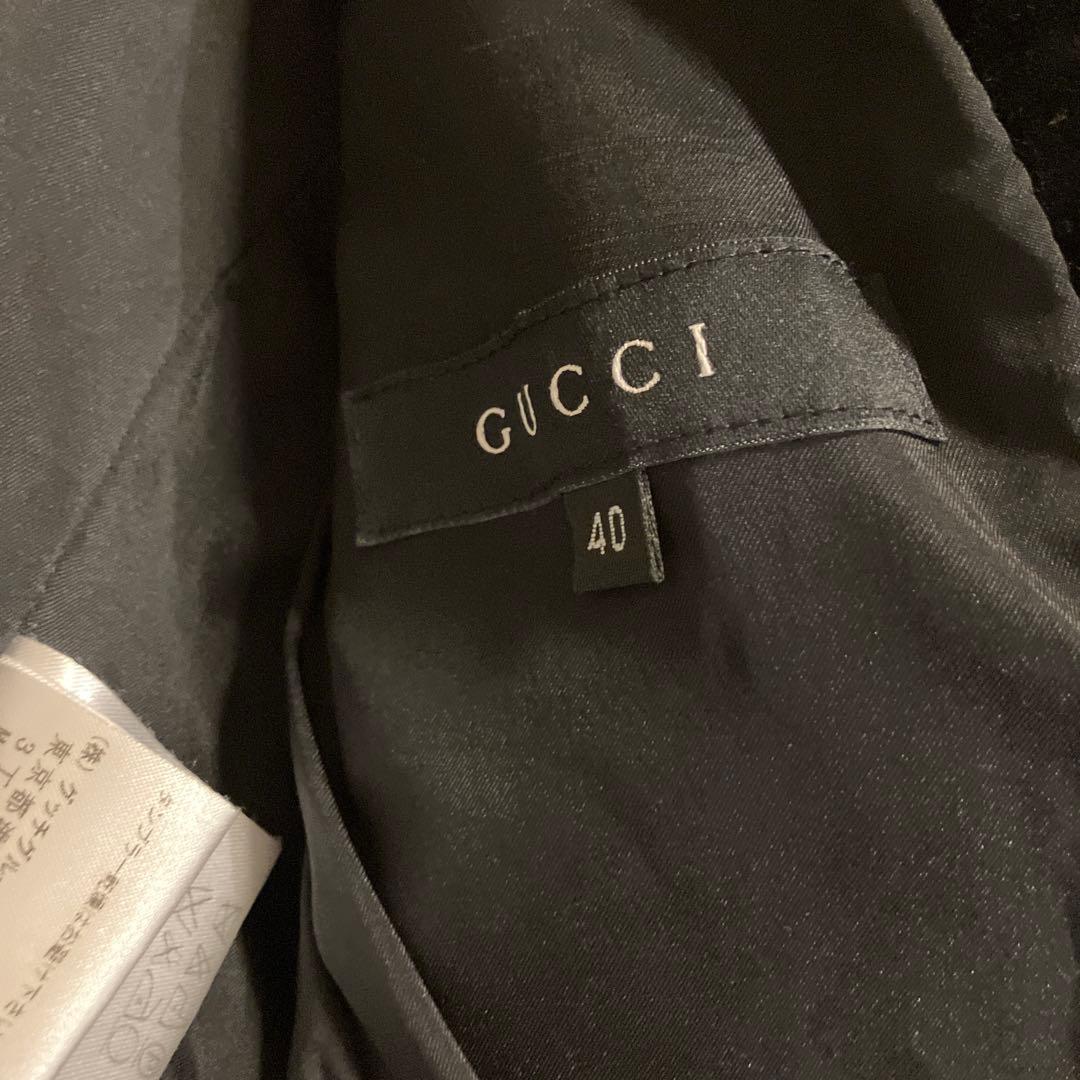 GUCCI ブラック ベロア　テーラードジャケット　トムフォード期