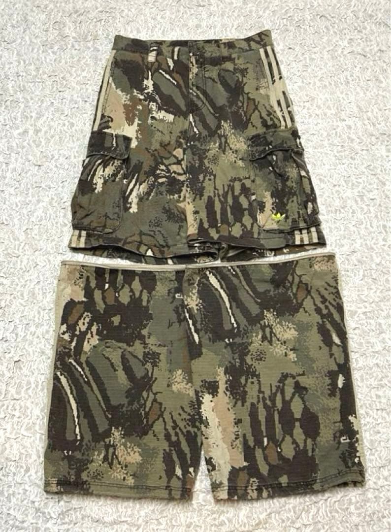 【正規品】美品 即完売 adidas ジップオフカーゴパンツ 迷彩 マルチカモ
