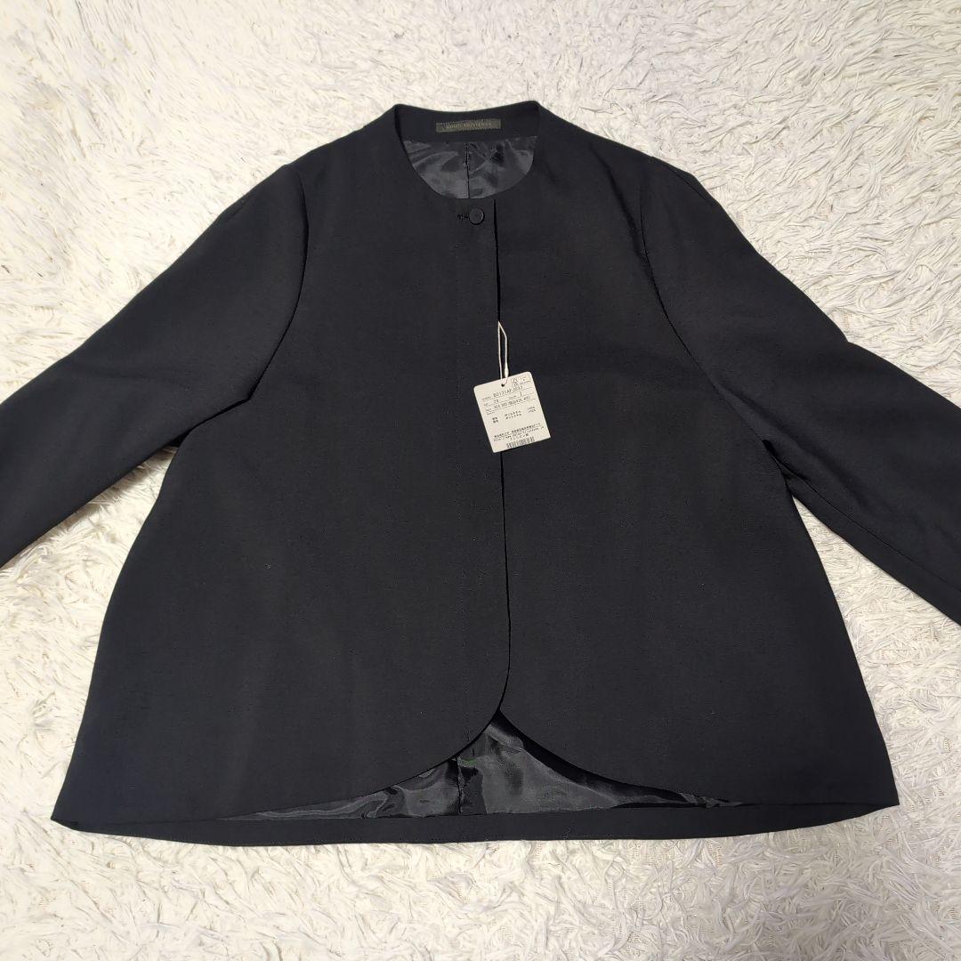 アデュートリステス 　リーフカット　ノーカラージャケット　黒　タグ付き