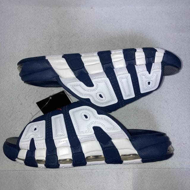 エアモアアップテンポ スライド ネイビー ホワイト レッド 33cm 箱付き