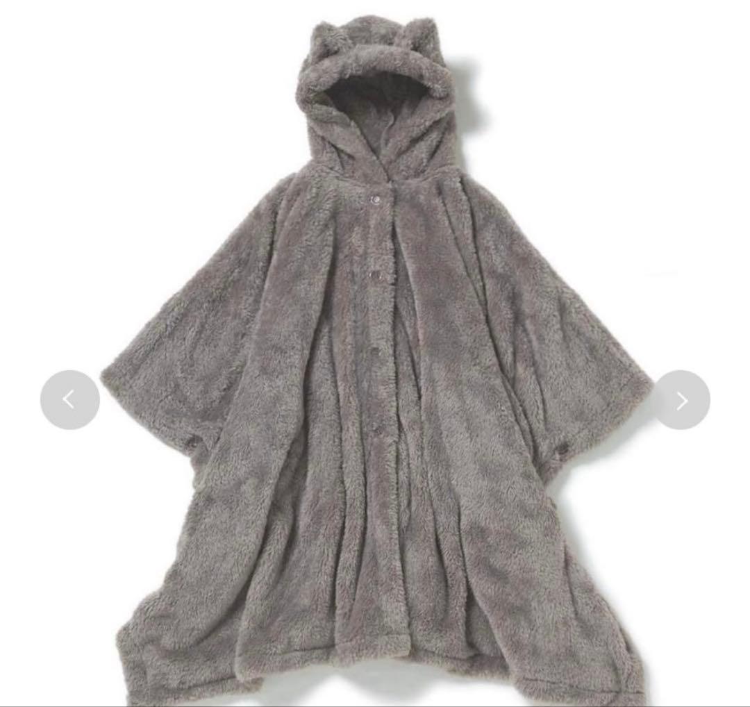 らて　gelato pique 【Sleep】CAT着る毛布　黒猫