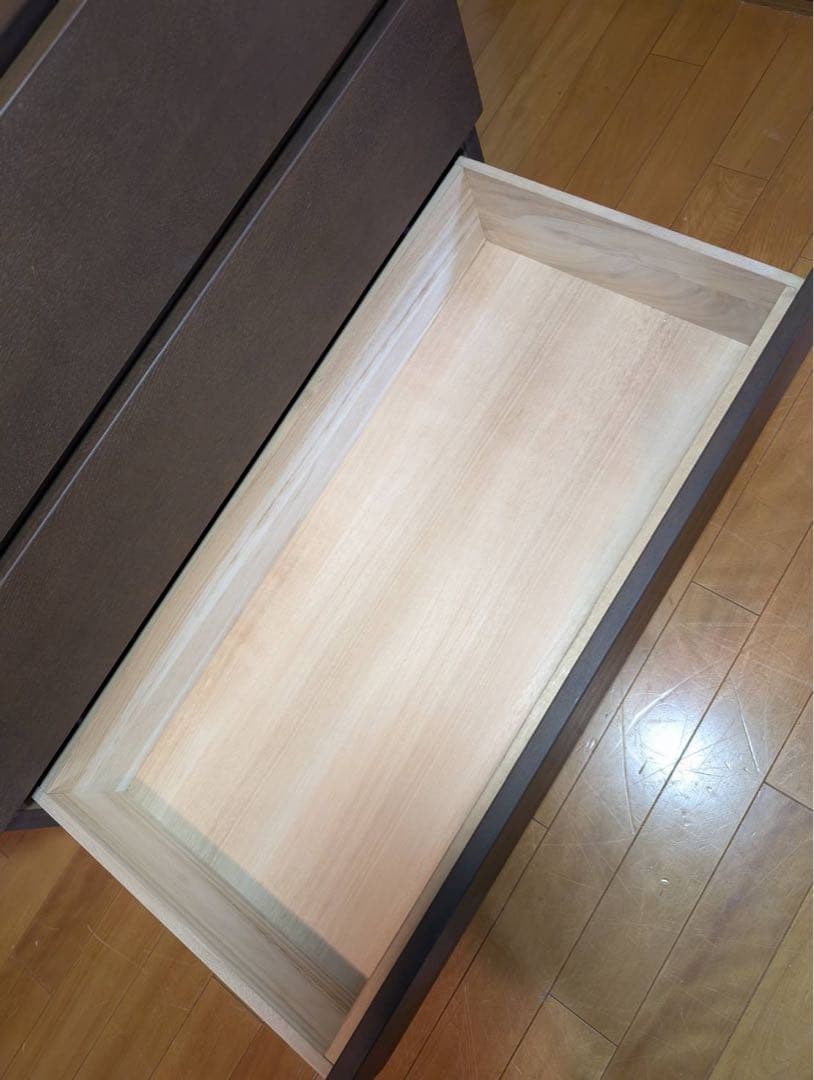 ■送料込■無印 MUJI 木製4段 チェスト 収納 ブラウン たんす 衣類収納