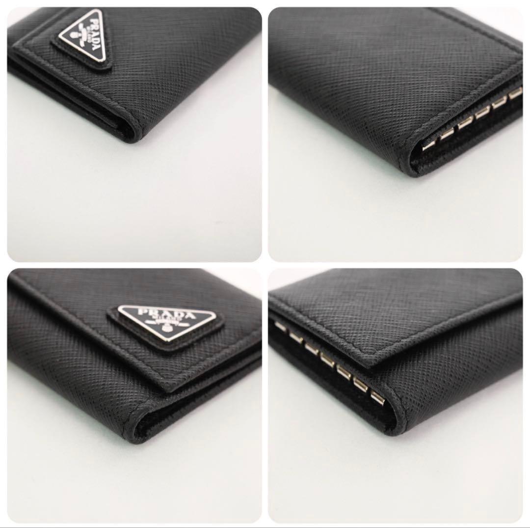 【新品同様】プラダ　レザー　キーケース　黒　ブラック　レザー　鍵　財布