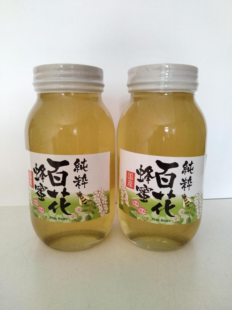 愛媛養蜂伊予山、純粋・天然・国産百花蜂蜜令和7年産1,200g×4本