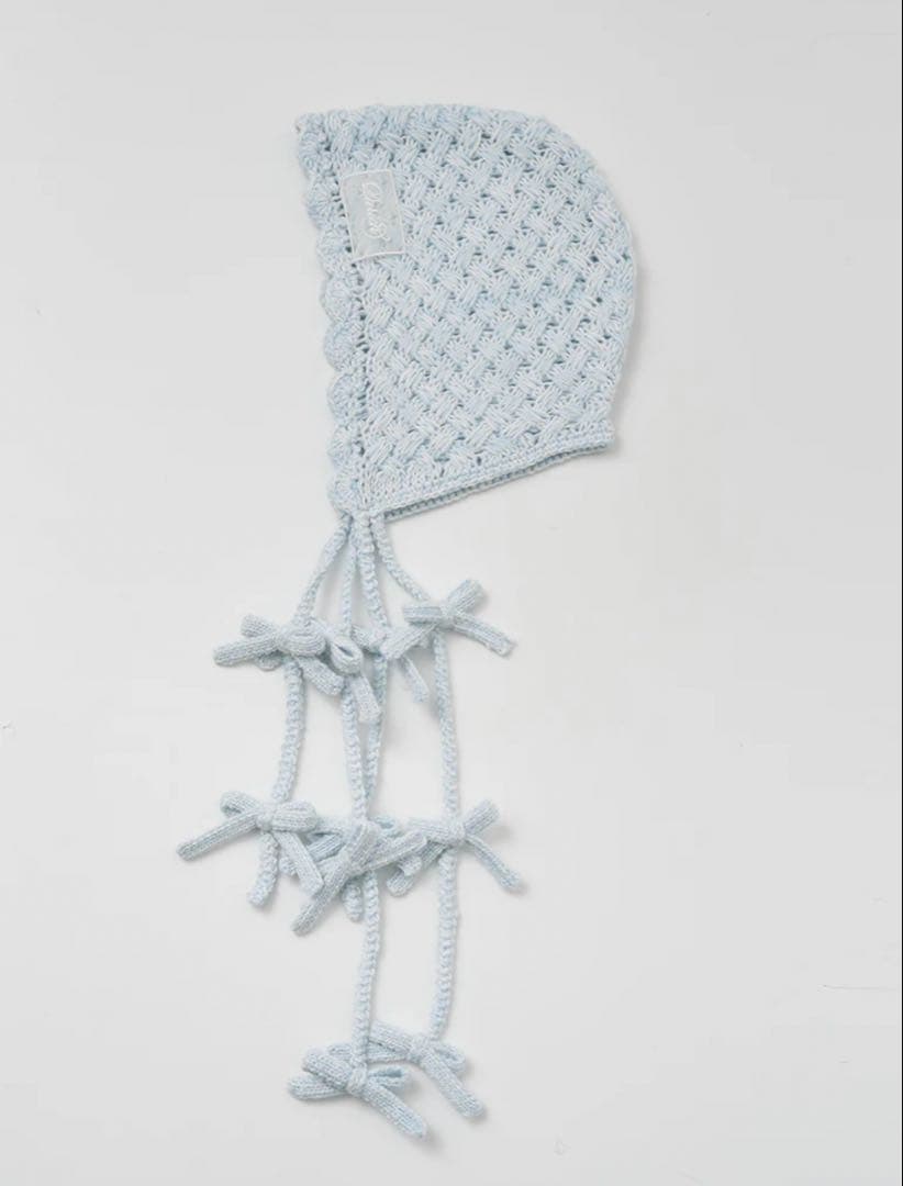 Darich ダーリッチ アントルラックリボンニットボンネット　SAX サックス