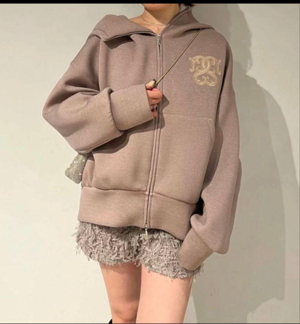 snidel スナイデル ボリュームパーカー モカ