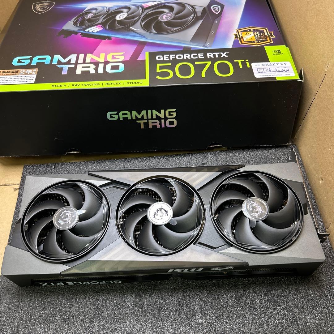 グラフィックボード・グラボ・ビデオカード MSI GeForce RTX 5070 Ti 16G GAMING TRIO