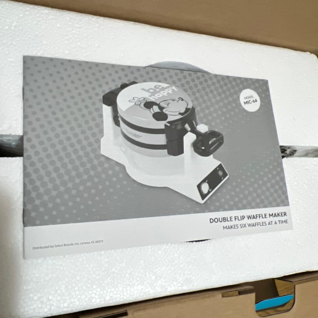 ポポ　『新品未開封』ディズニー ミッキー&ミニーワッフルメーカー 6枚焼き