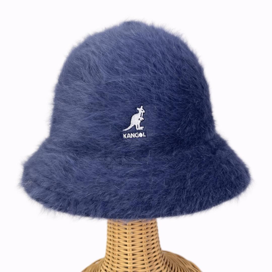 SALE❄️KANGOL　ファーゴラ　ベル型ハット　Navy　XLサイズ