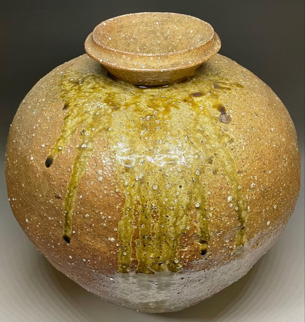 信楽焼　大壺　35cm 　落款あり　x81