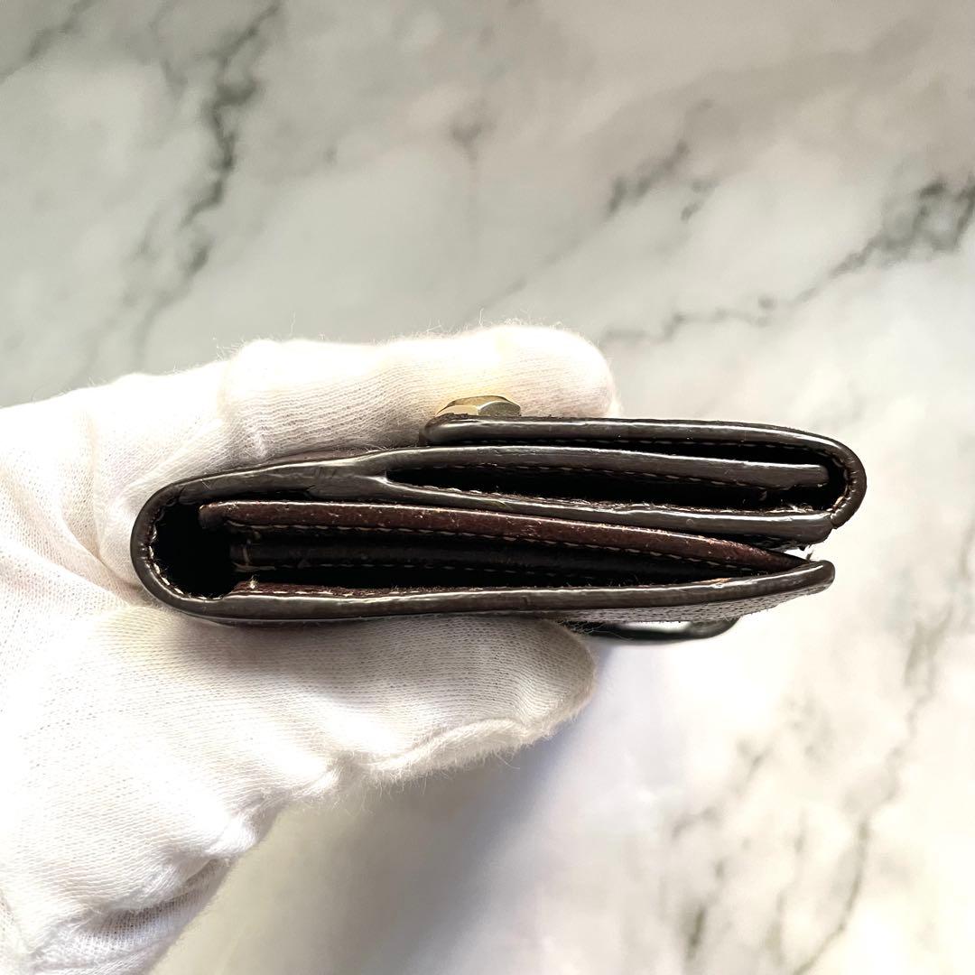 GUCCI GG キャンバス　スタッズ　Wホック　長財布　美品　1010-11