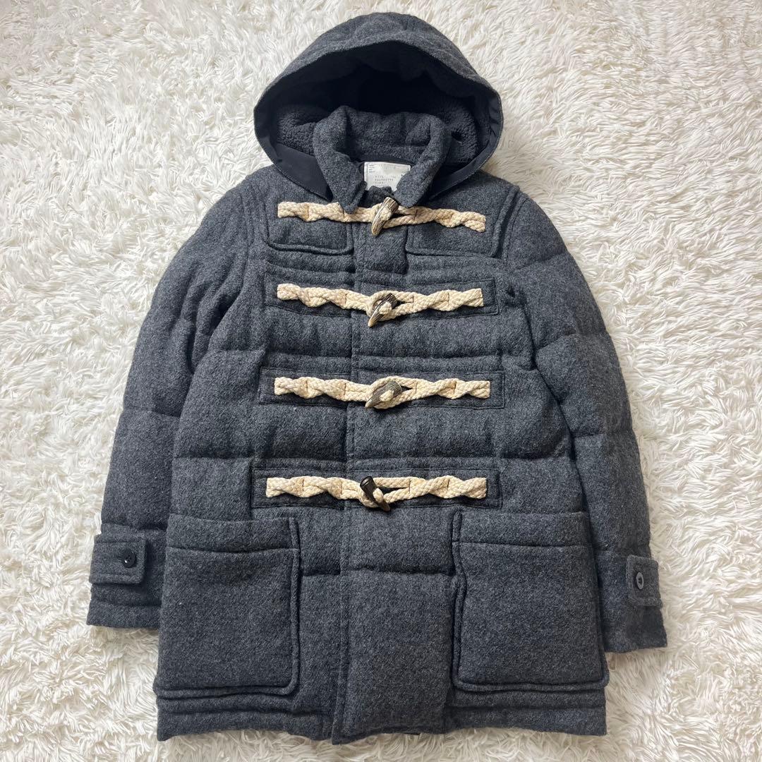 極美品 sacai ダッフルコート ダウン グレー 2way