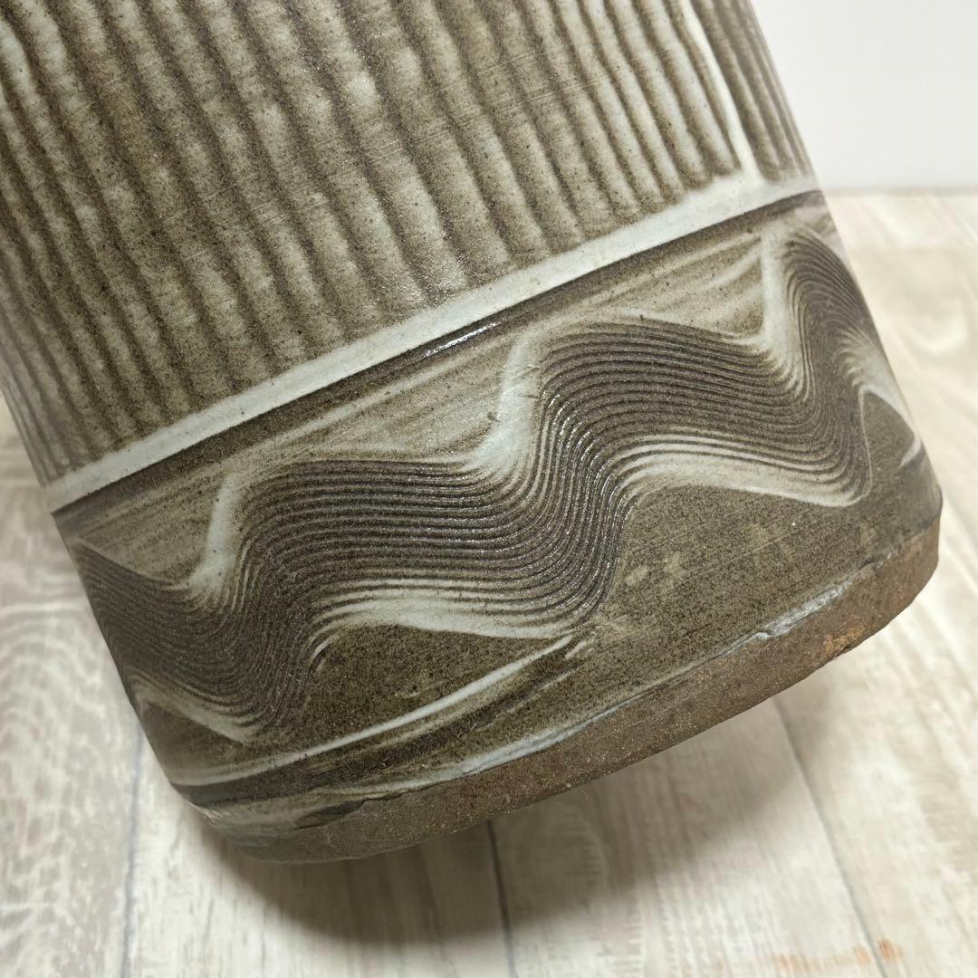 小石原焼　⭐︎傘立て　飛び鉋　睡蓮鉢　メダカ鉢　刷毛目